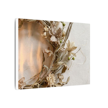 Dried Flowers Japanese Pattern Canvas Art | Neutral Japandi Art