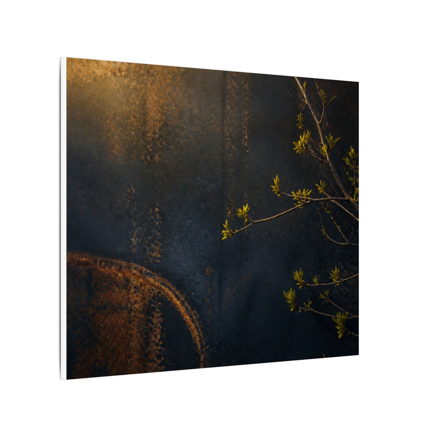 Spring Rust Patina Dark Texture Canvas Art | Moody Decor