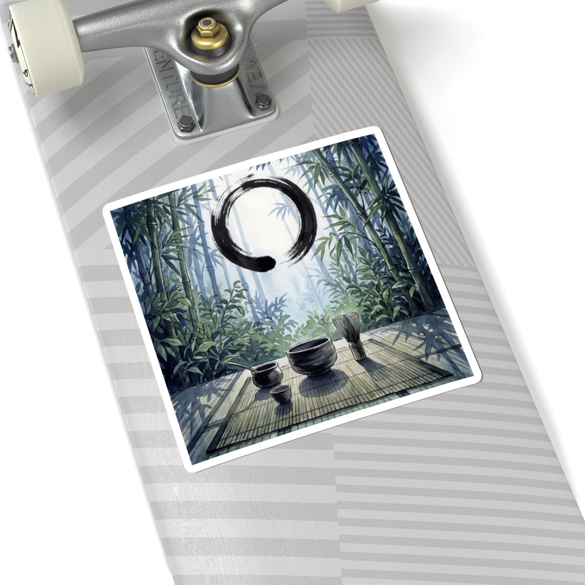Tea Ceremony Sticker | Summer Zen Enso Art Art Print