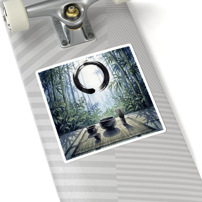 Tea Ceremony Sticker | Summer Zen Enso Art Art Print