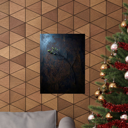 Rust Patina Spring Wall Art Print | Dark Japandi Sophisticated Design