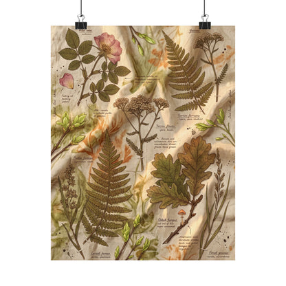 Spring Silk Drape Herbarium Wall Art Print | Nostalgic Decor