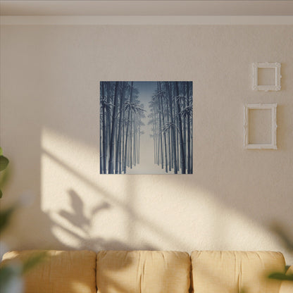 Bamboo Grove Canvas Art | Winter Zen Ukiyo E Inspired Art
