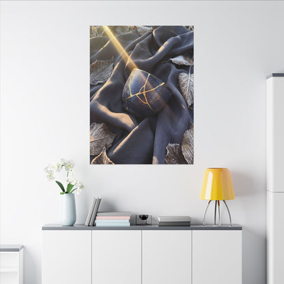 Winter Silk Drape Gold Repair Canvas Art | Artful Decor