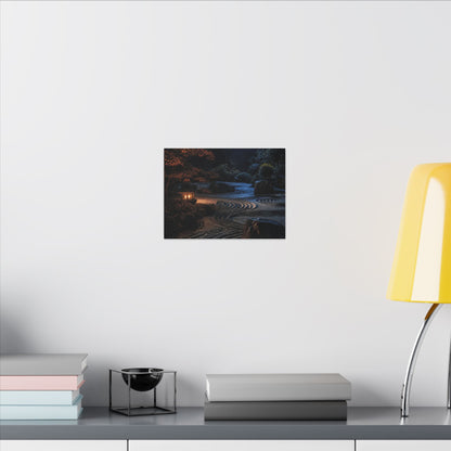 Summer Rock Garden Shadow Zen Canvas Art | Moody Decor