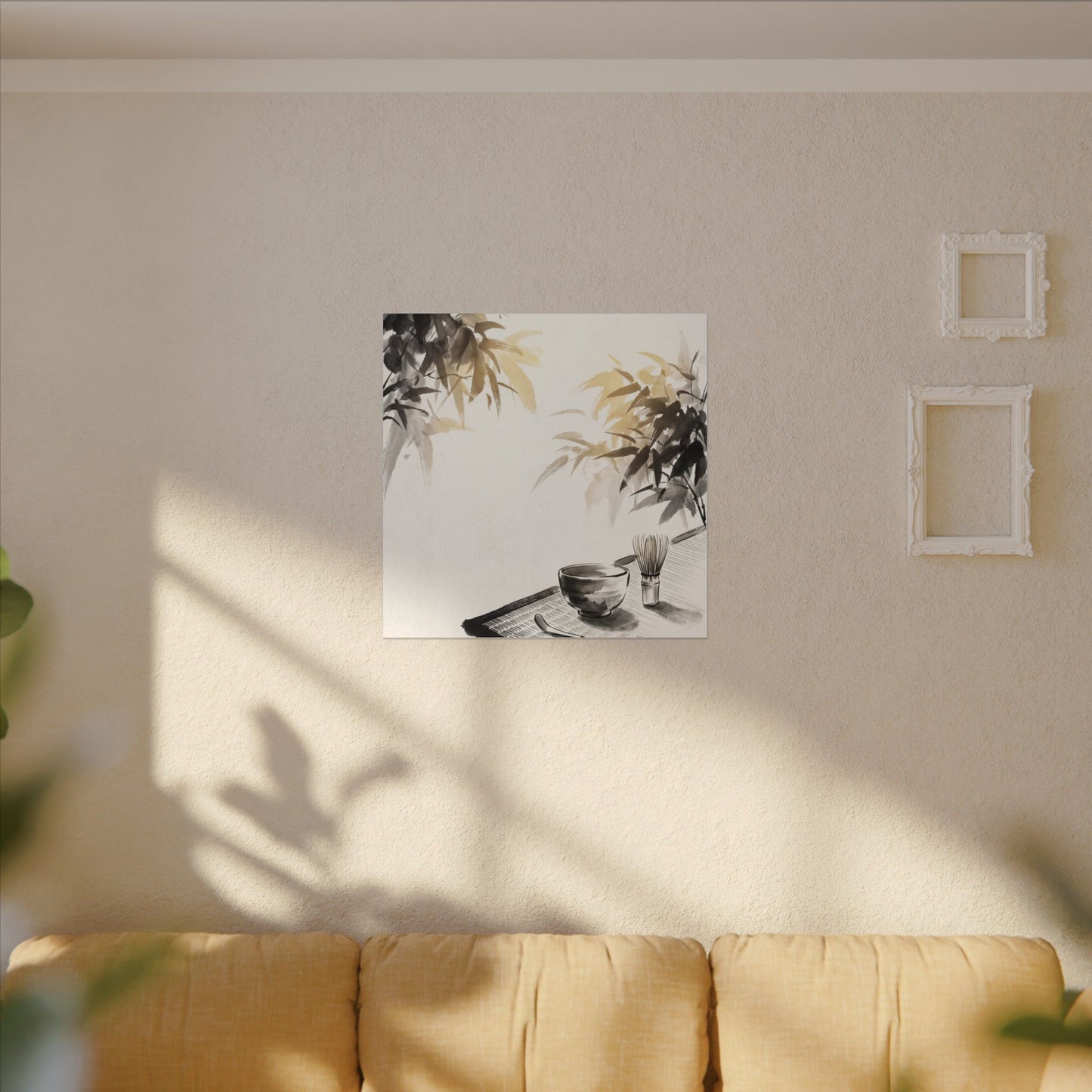 Tea Ceremony Sumi E Canvas Art | Serene Zen Art