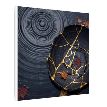 Philosophical Water Ripple Canvas Art - Gold Repair Kintsugi