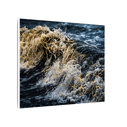 Ocean Wave Winter Canvas Art | Kintsugi Artful Design