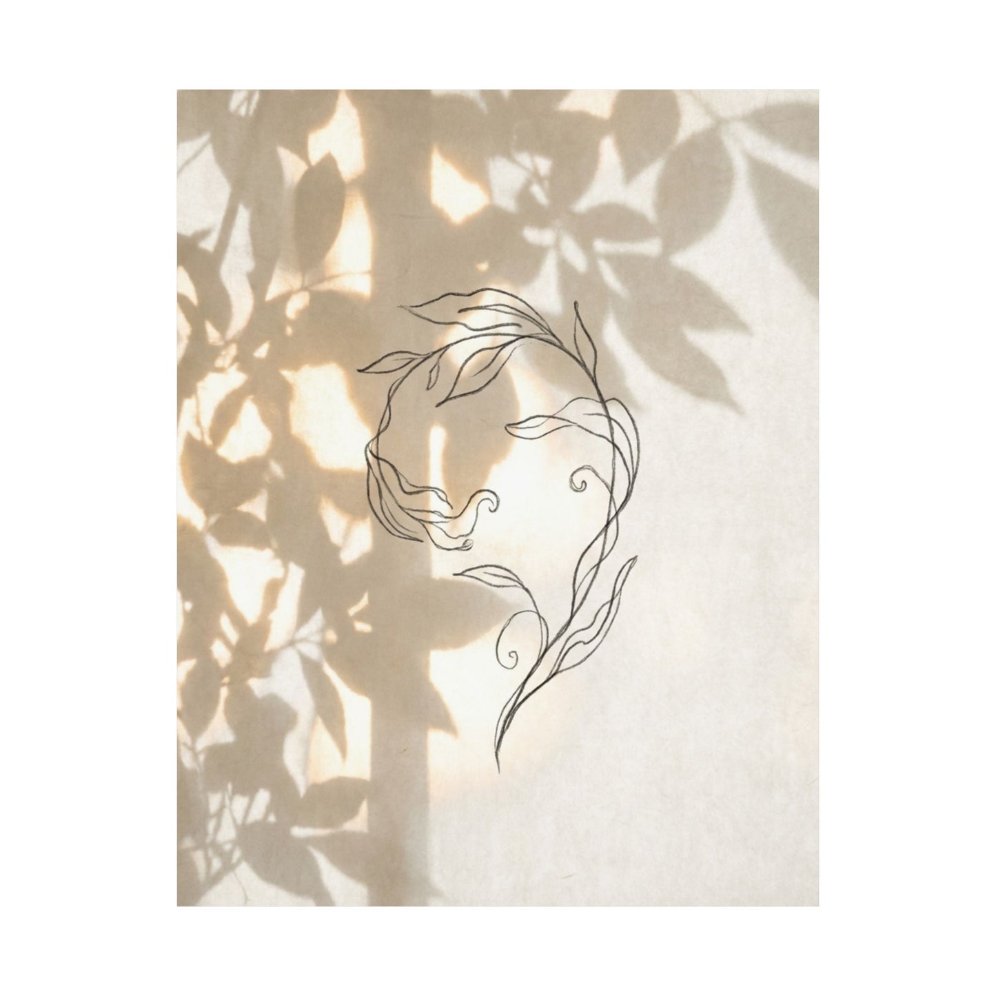 Candlelight Shoji Screen Wall Art Print - Japandi Fukinsei