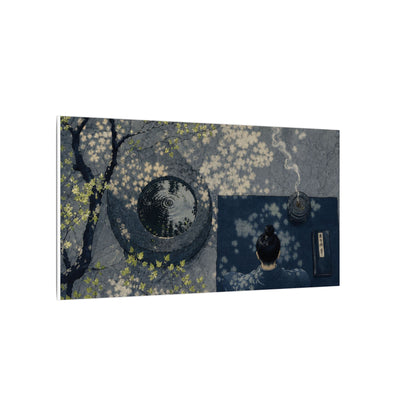 Spring Incense Smoke Ukiyo E Inspired Canvas Art | Tranquil Decor