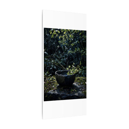 Dappled Ceramic Bowl Canvas Art - Dark Japandi Datsuzoku