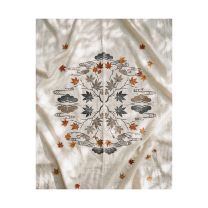 Warm Silk Drape Wall Art Print - Japanese Pattern Japandi