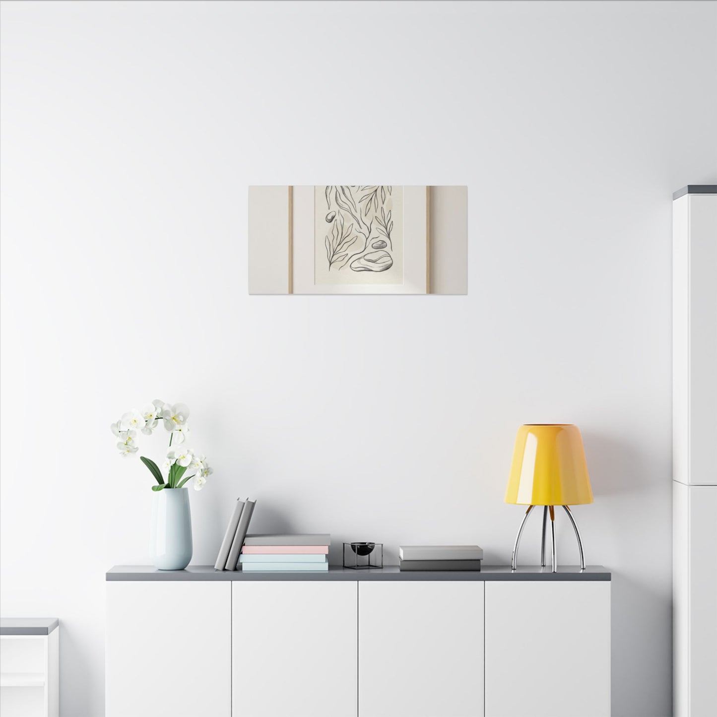 Japandi Charcoal Canvas Art