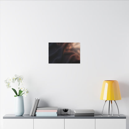 Dark Japandi Silk Drape in Dawn | Shadow Zen Canvas Art