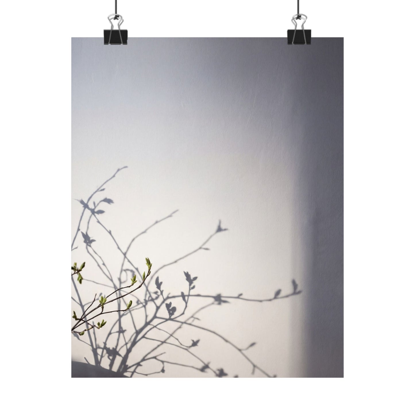Japandi Shadow Play in Dawn | Japanese Pattern Wall Art Print