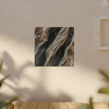 Silk Drape Winter Canvas Art | Japandi Cozy Design