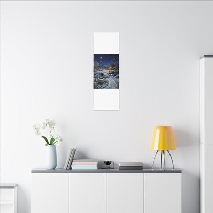 Moonlit Garden Winter Canvas Art | Kintsugi Artful Design