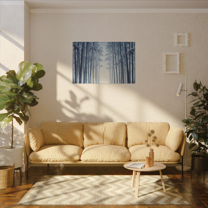 Bamboo Grove Canvas Art | Winter Zen Ukiyo E Inspired Art