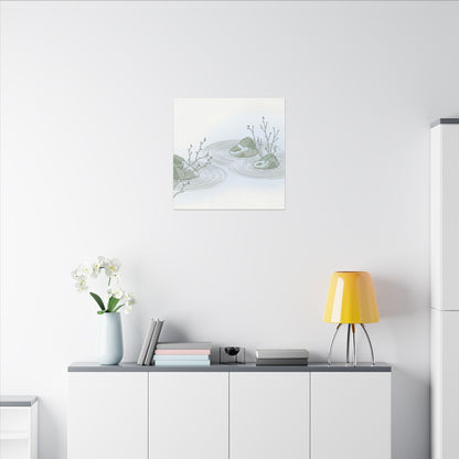 Moonlight Rock Garden Canvas Art - Japandi Ma