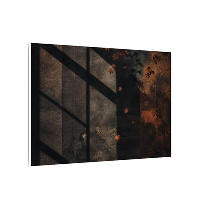 Sophisticated Shadow Play Canvas Art - Dark Texture Dark Japandi