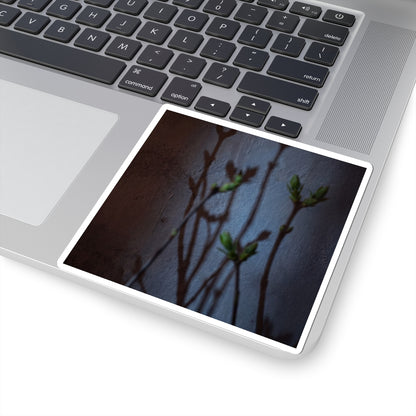 Shadow Play Spring Sticker | Dark Japandi Moody Design