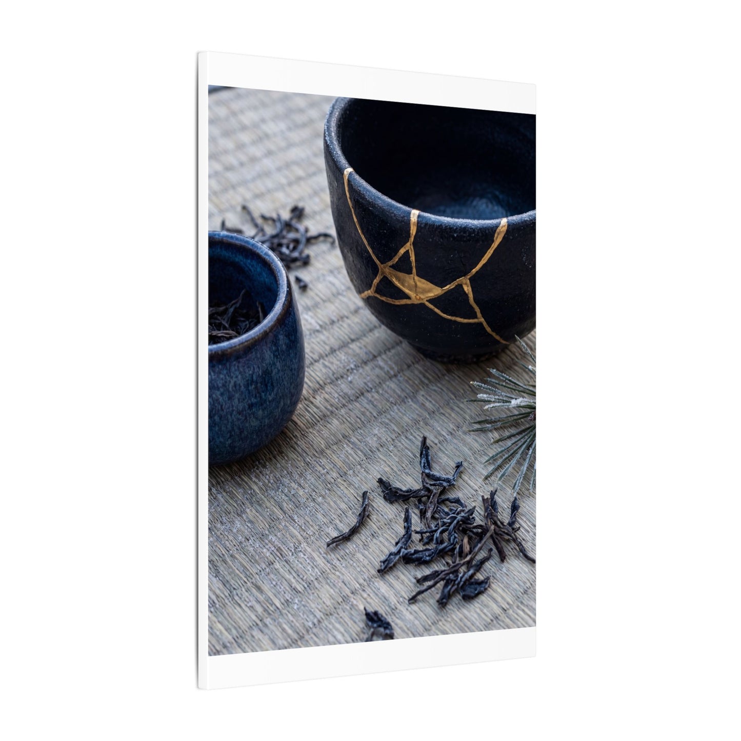 Kintsugi Tea Ceremony in Overcast | Gold Vein Canvas Art