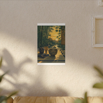 Ma Tea Ceremony Canvas Art - Zen Ukiyo E Inspired