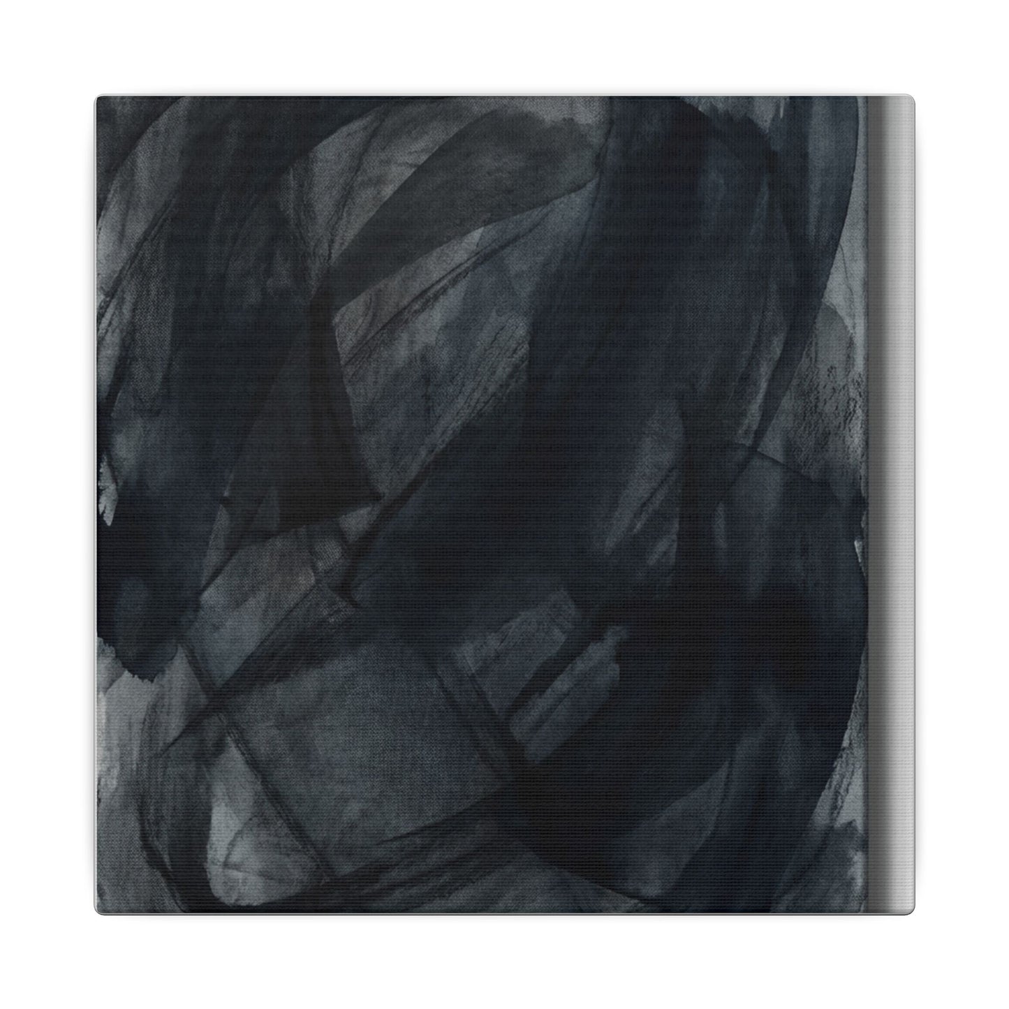 Deep Tones Dark Japandi Charcoal Canvas Art