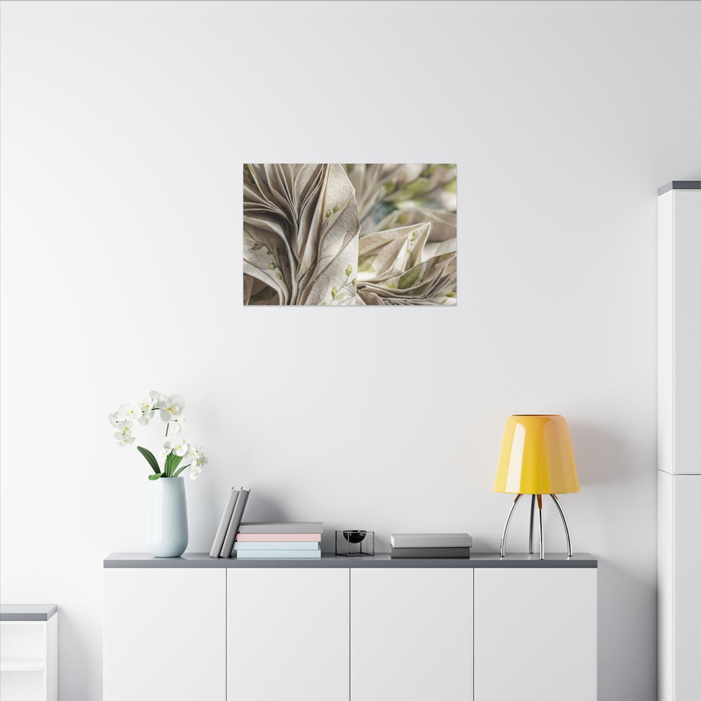 Fukinsei Paper Fold Canvas Art - Japandi Watercolor