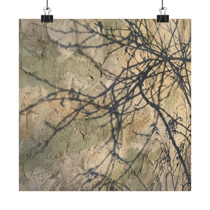 Shadow Play Winter Wall Art Print | Japandi Earthy Design Art Print