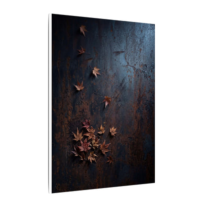 Moonlight Rust Patina Canvas Art - Dark Japandi Mono No Aware