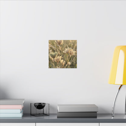 Summer Dried Flowers Minimal Line Canvas Art | Cozy Decor