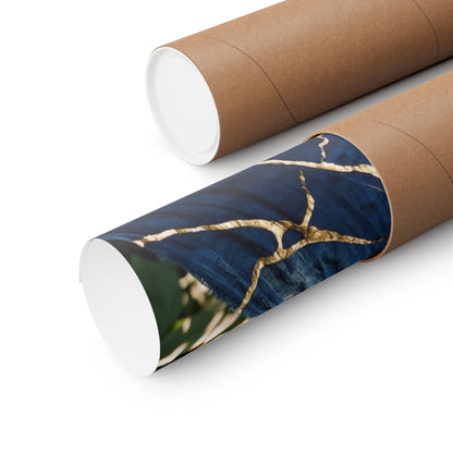 Silk Drape Wall Art Print | Summer Kintsugi Gold Repair Art
