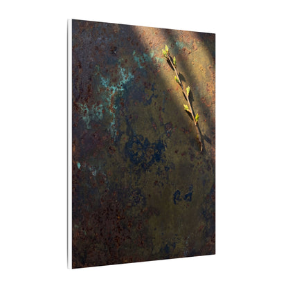 Golden Hour Rust Patina Canvas Art - Dark Japandi Ma