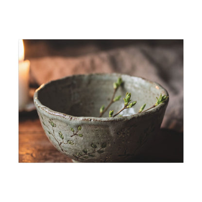Ceramic Bowl Spring Canvas Art | Japandi Neutral Design