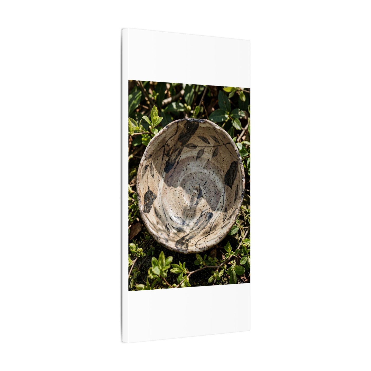 Elegant Ceramic Bowl Canvas Art - Japanese Pattern Japandi