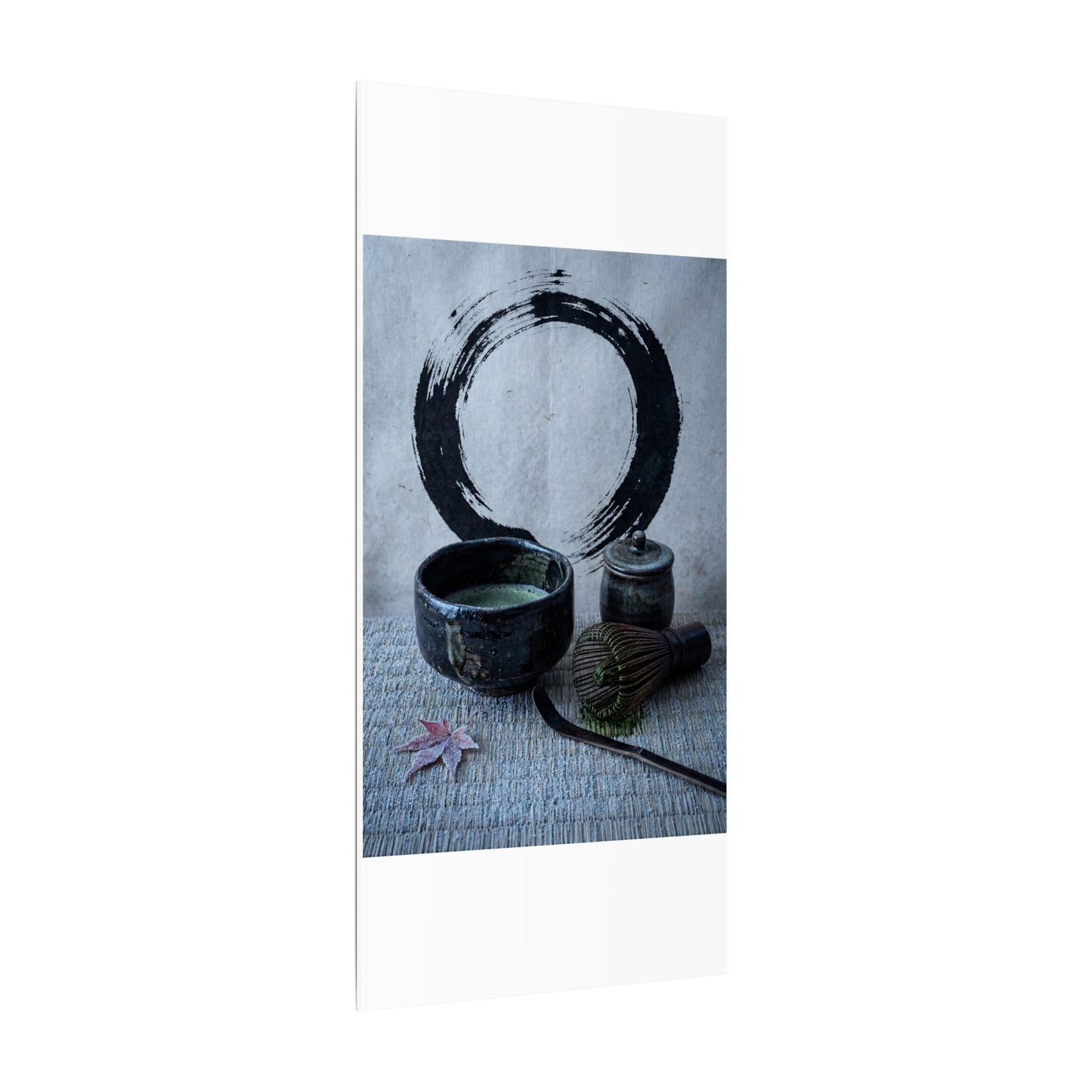 Tea Ceremony Canvas Art | Winter Zen Enso Art