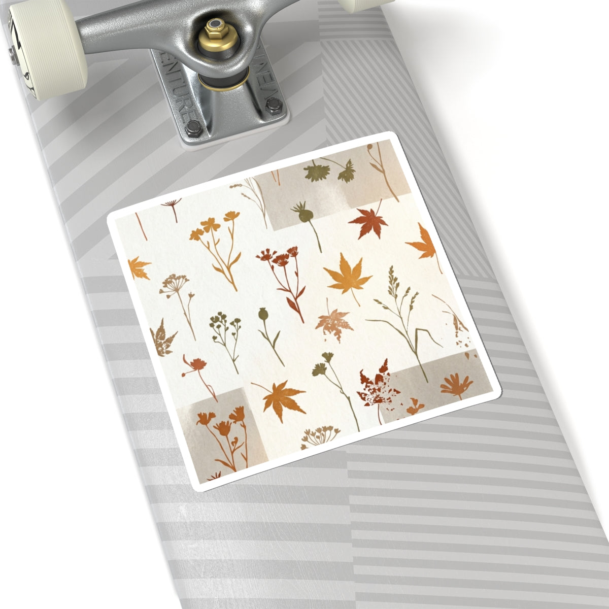 Dried Flowers Autumn Sticker | Japandi Warm Design