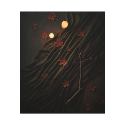 Autumn Silk Drape Moody Minimal Canvas Art | Moody Decor