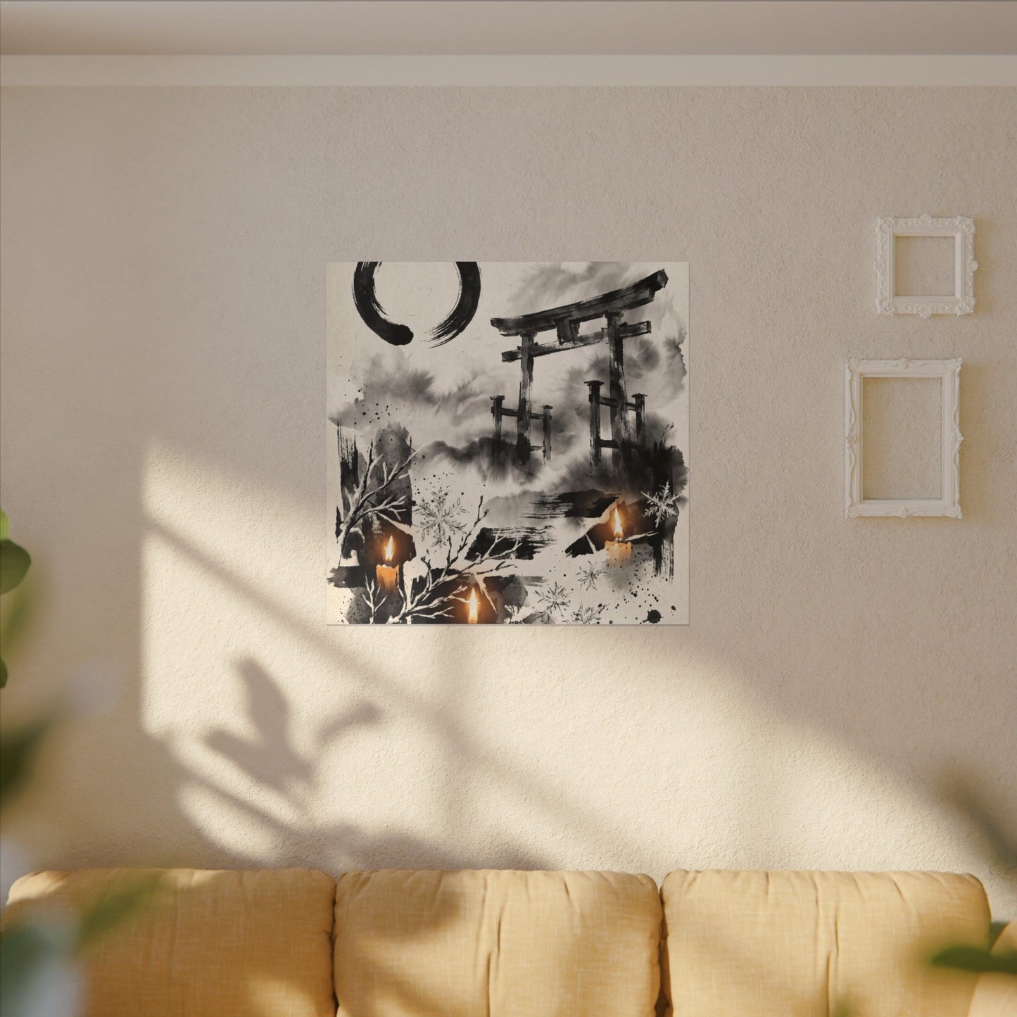 Candlelight Torii Gate Canvas Art - Zen Datsuzoku