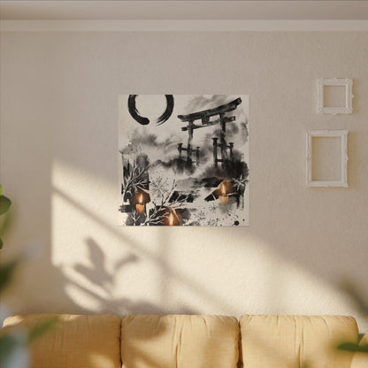 Candlelight Torii Gate Canvas Art - Zen Datsuzoku
