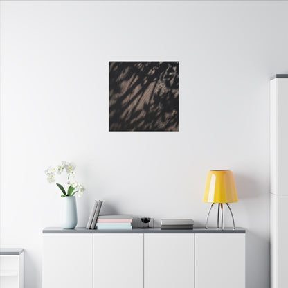 Shadow Play Summer Canvas Art | Dark Japandi Moody Design