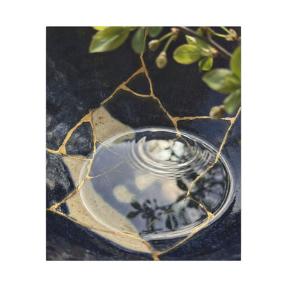 Water Ripple Spring Canvas Art | Kintsugi Beautiful Design