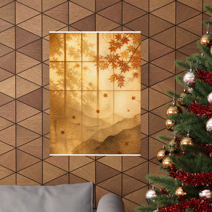 Shoji Screen Wall Art Print | Autumn Japandi Texture Art