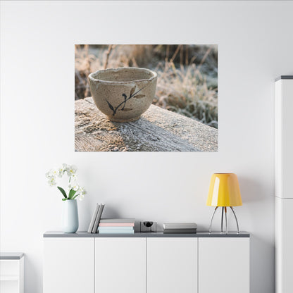 Golden Hour Ceramic Bowl Canvas Art - Japandi Ma