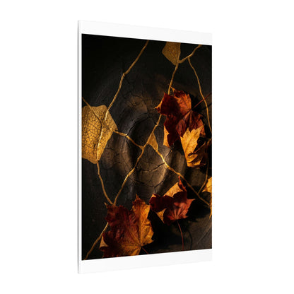 Resilient Shadow Play Canvas Art - Crackle Gold Kintsugi