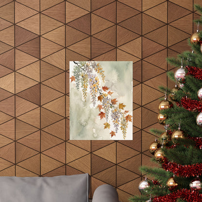 Golden Hour Wisteria Wall Art Print - Japandi Ma