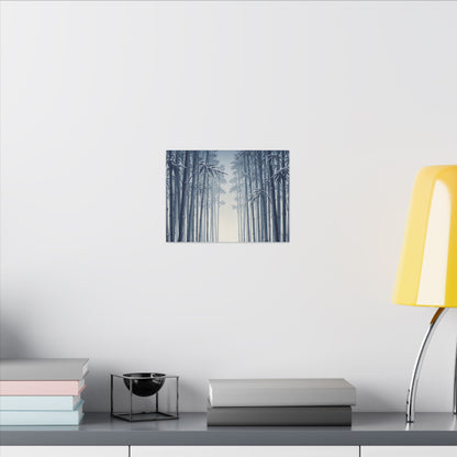 Bamboo Grove Canvas Art | Winter Zen Ukiyo E Inspired Art