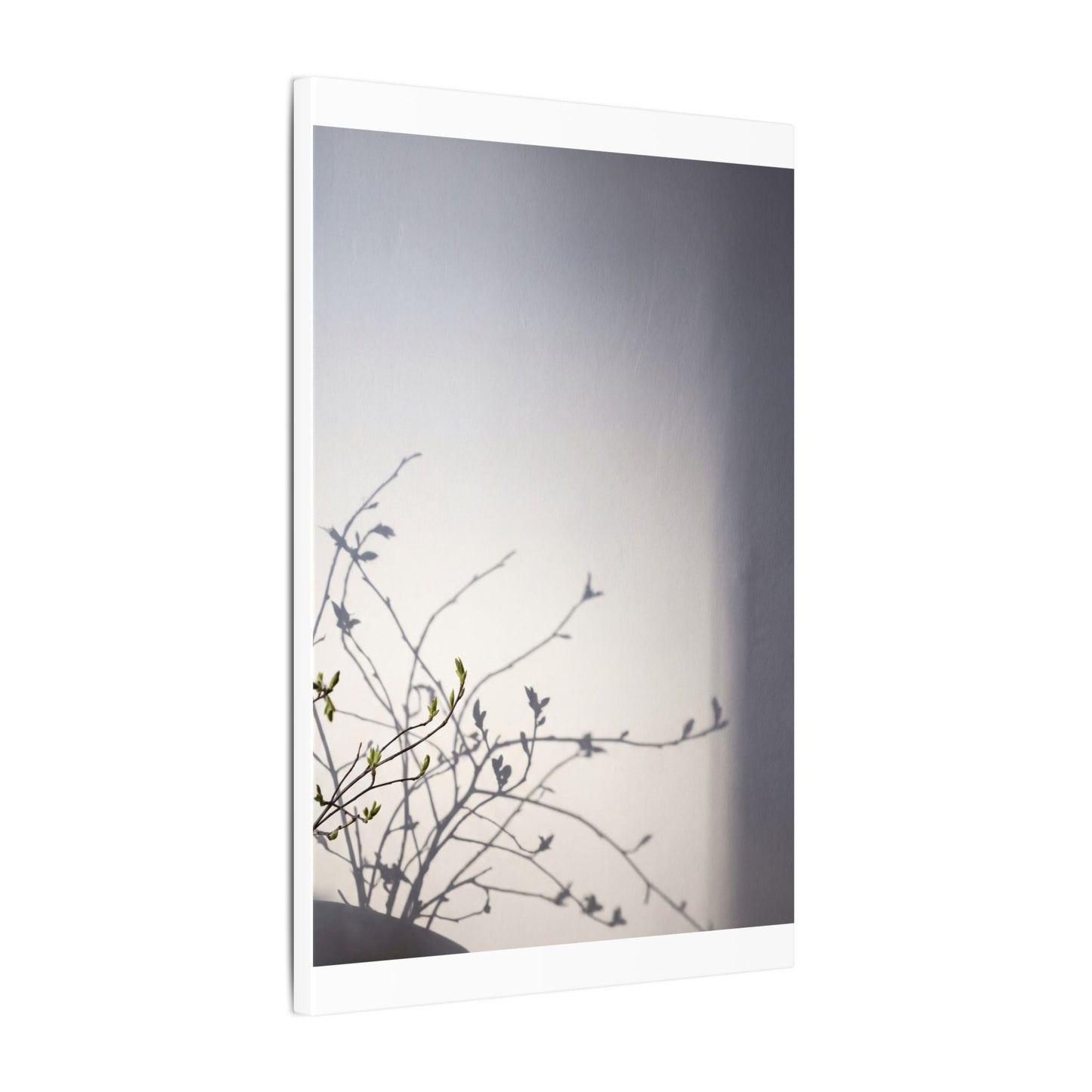Japandi Shadow Play in Dawn | Japanese Pattern Canvas Art