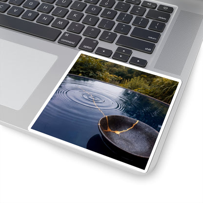 Summer Water Ripple Broken Beauty Sticker | Healing Decor Art Print